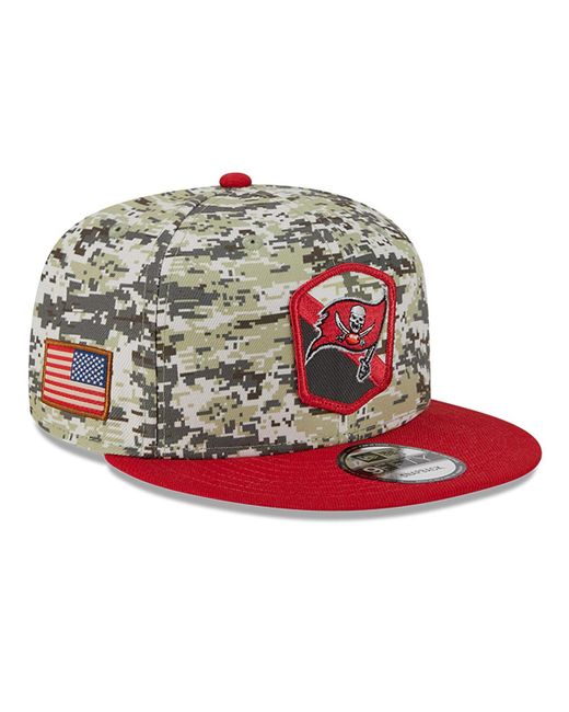 New Era Scarlet Tampa Bay Buccaneers 2023 Salute To Service 9FIFTY Snapback Hat