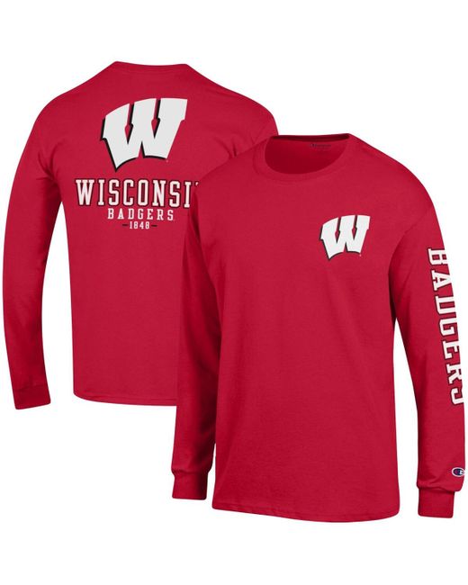 Champion Wisconsin Badgers Team Stack Long Sleeve T-shirt
