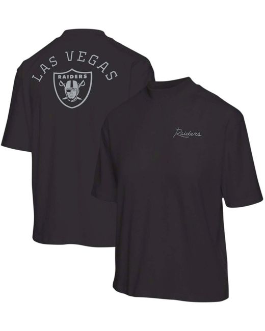 Junk Food Las Vegas Raiders Half-Sleeve Mock Neck T-shirt
