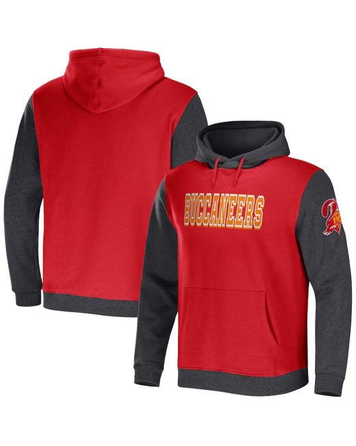 Fanatics Nfl x Darius Rucker Collection by Charcoal Tampa Bay Buccaneers Colorblock Pullover Hoodie