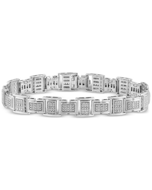 Macy's Diamond Cluster Link Bracelet 1 ct. t.w. Sterling