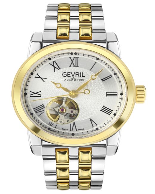 Gevril Madison Swiss Automatic Two-Tone Stainless Steel Bracelet Watch 39mm