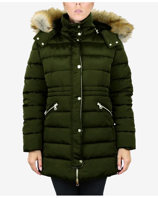Galaxy By Harvic Heavyweight Parka Coat with Detachable Faux Fur Hood