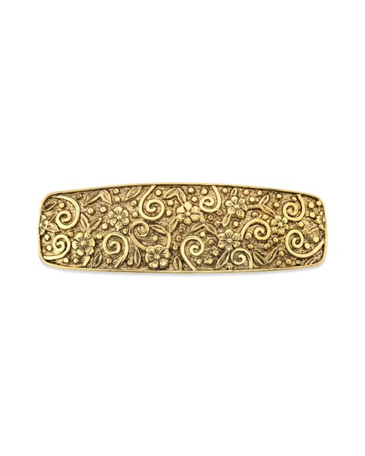 2028 tone Floral Etched Hair Barrette