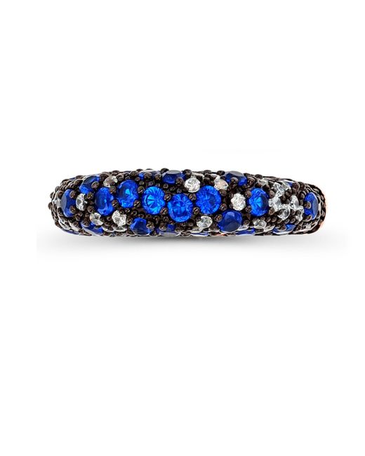 Macy's Created Spinel and Cubic Zirconia Pave Fashion Ring 1 3/4 ct. t.w. 14 Karat Over Sterling Silver