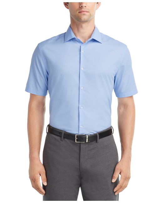 Van Heusen Slim-Fit Flex Collar Short-Sleeve Dress Shirt