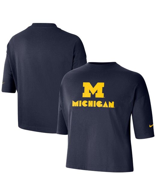 Nike Michigan Wolverines Crop Performance T-shirt