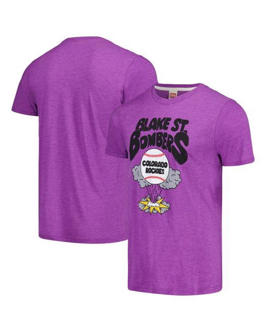 Homage Colorado Rockies Blake St. Bombers Tri-Blend T-shirt