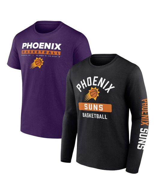 Fanatics Black Phoenix Suns Two-Pack Just Net T-shirt Combo Set