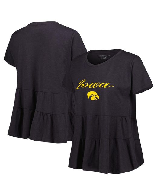 Boxercraft Iowa Hawkeyes Willow Ruffle-Bottom T-shirt