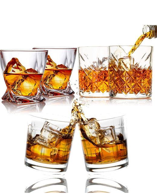 Bezrat Multi Style Shot Whiskey Glasses Set of 6