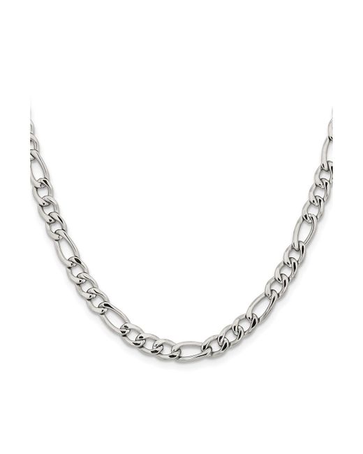Chisel Polished 6.3mm Figaro Chain Necklace