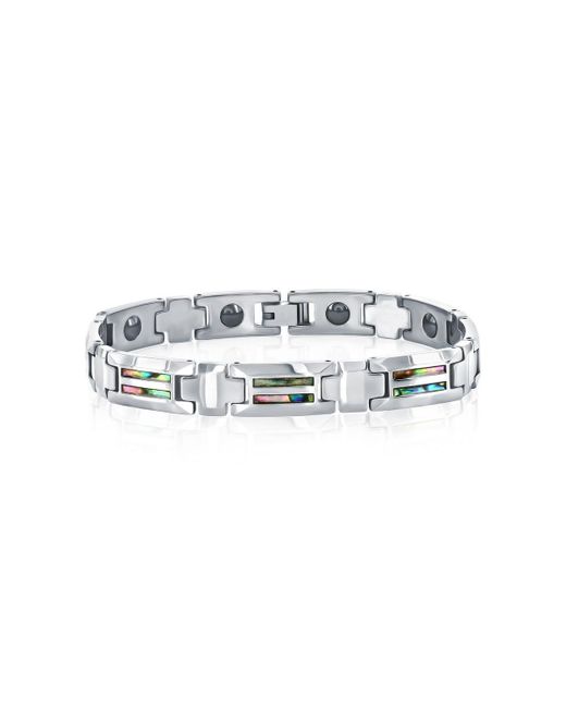 Metallo Magnetic Link Genuine Abalone Bracelet