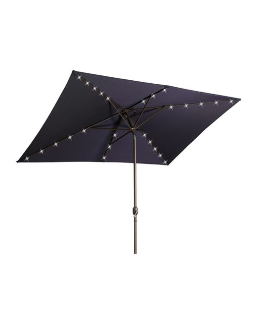 Mondawe 10ft Rectangular Solar Led Market Patio Umbrella