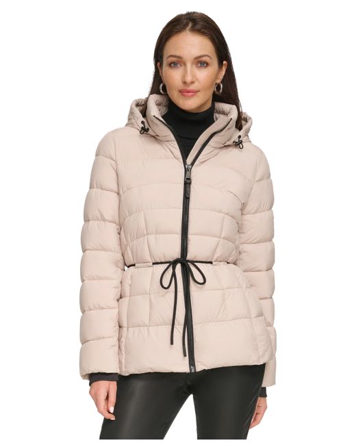 Dkny Rope Belted Hooded Puffer Coat Created for