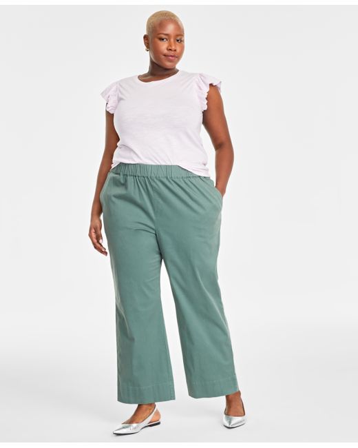 On 34th Plus Pull-On Chino Pants Created for
