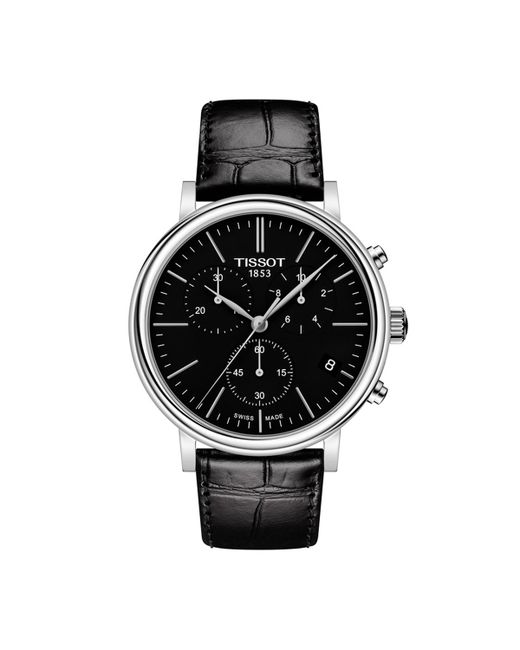 Tissot Swiss Chronograph Carson Premium Leather Strap Watch 41mm