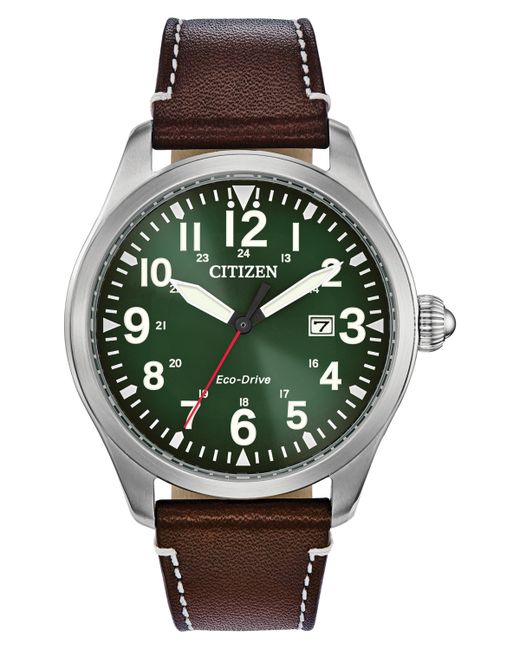 Citizen Eco-Drive Chandler Leather Strap Watch 42mm