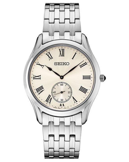 Seiko Analog Essentials Stainless Steel Bracelet Watch 39mm