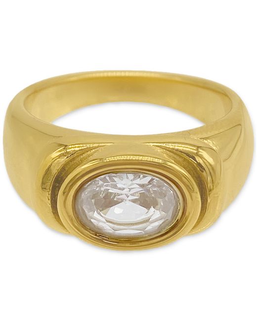 Adornia 14K Plated Crystal Ring