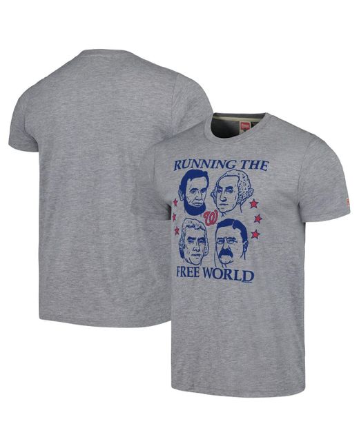 Homage Washington Nationals Doddle Collection Running The Free World Tri-Blend T-shirt