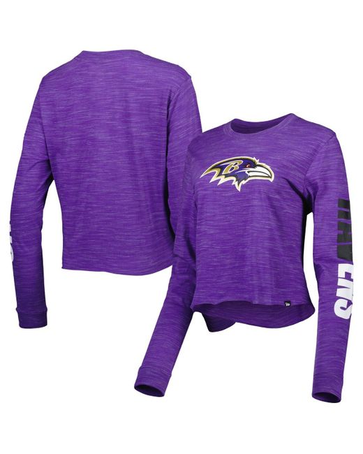 New Era Baltimore Ravens Crop Long Sleeve T-shirt