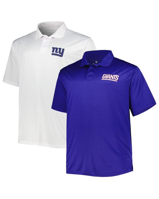 Fanatics and New York Giants Big Tall Solid Two-Pack Polo Shirt Set