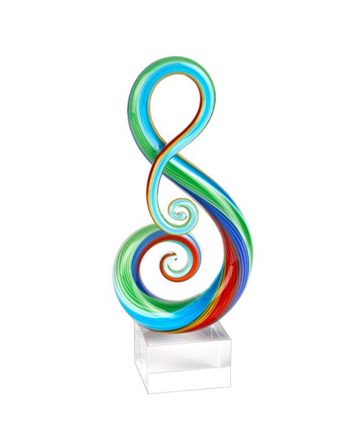 Badash Crystal Rainbow Note Sculpture Art Glass