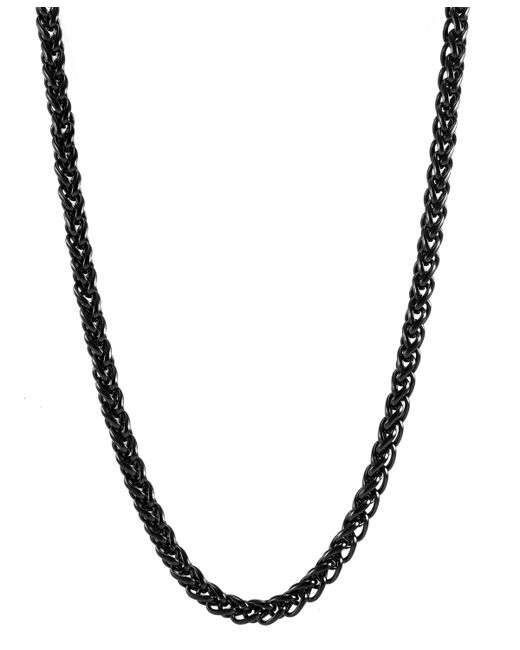 Blackjack Wheat Link 24 Chain Necklace Stainless Steel