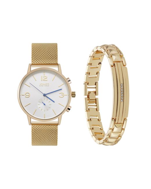 Jones New York Analog Gold-Tone Bracelet Watch and Set Gold