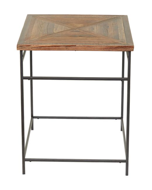Rosemary Lane Metal Rustic Accent Table with Top 24 x