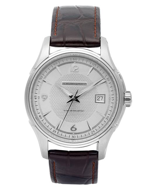 Hamilton Swiss Automatic Jazzmaster Viewmatic Leather Strap Watch 40mm