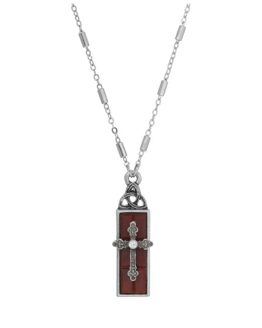2028 Glass Crystal Cross Necklace 18