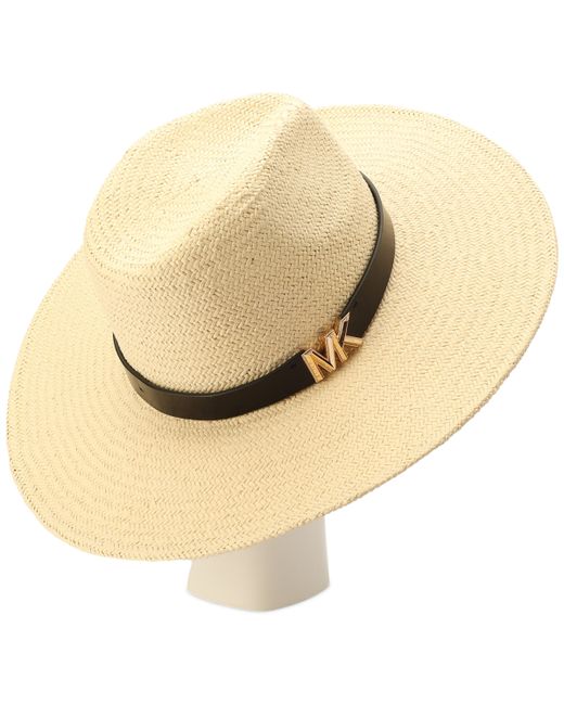 Michael Kors Michael Karlie Logo Band Straw Hat gold