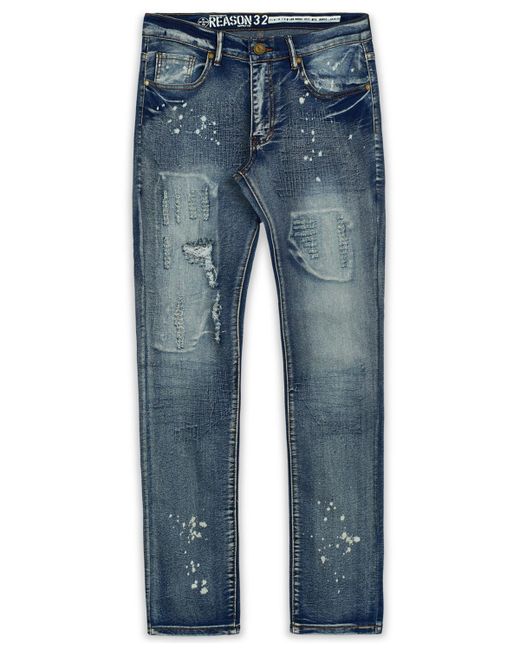 Reason Big and Tall Stitchworks Skinny Denim Jeans
