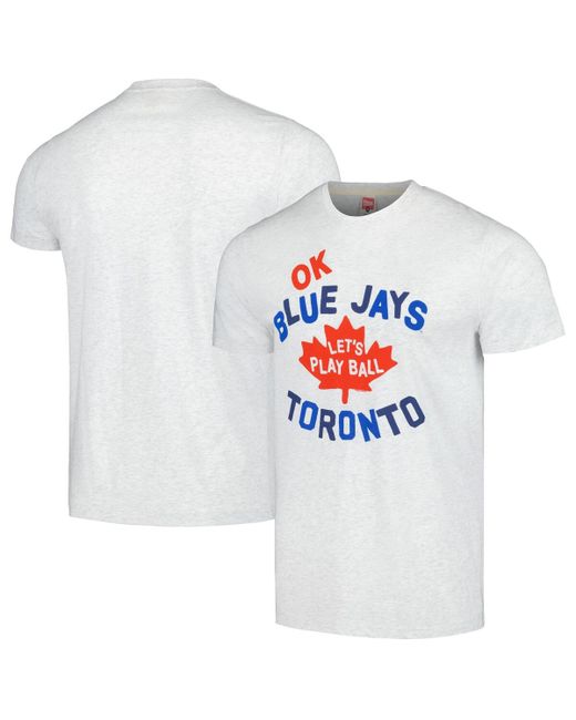 Homage Toronto Blue Jays Doddle Collection Lets Play Ball Tri-Blend T-shirt