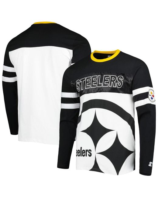 Starter White Pittsburgh Steelers Halftime Long Sleeve T-shirt