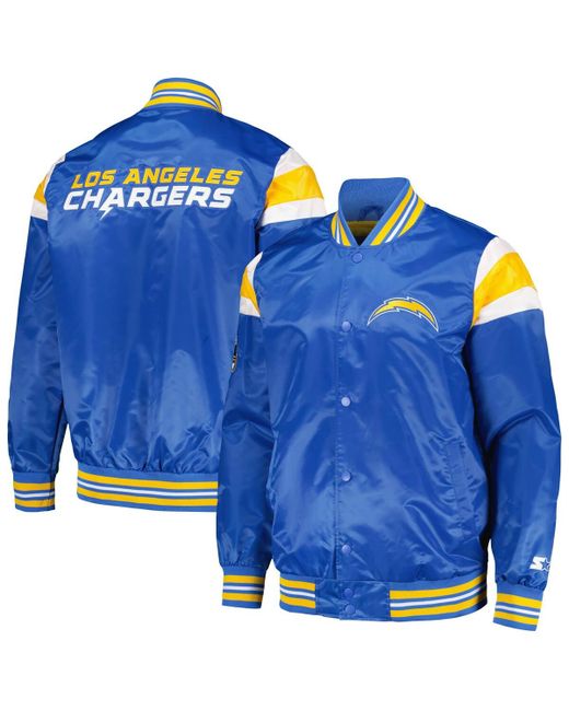 Starter Los Angeles Chargers Satin Full-Snap Varsity Jacket