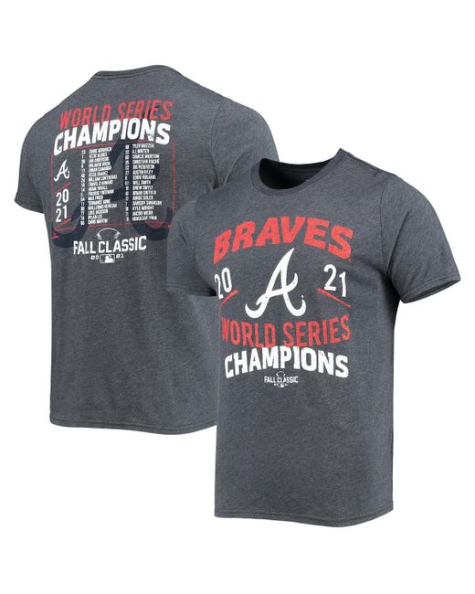 Majestic Threads Atlanta Braves 2021 World Series Champions Dream Team Roster Tri-Blend T-shirt