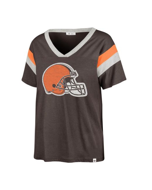 '47 Brand 47 Brand Distressed Cleveland Browns Phoenix V-Neck T-shirt