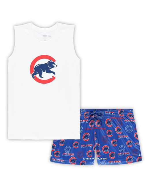 Concepts Sport Royal Chicago Cubs Plus Tank Top and Shorts Sleep Set