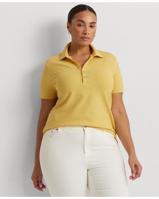 Lauren Ralph Lauren Plus Short-Sleeve Polo Shirt