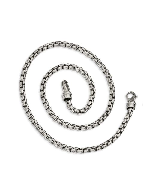 Chisel Polished inch Rounded Box Chain Necklace