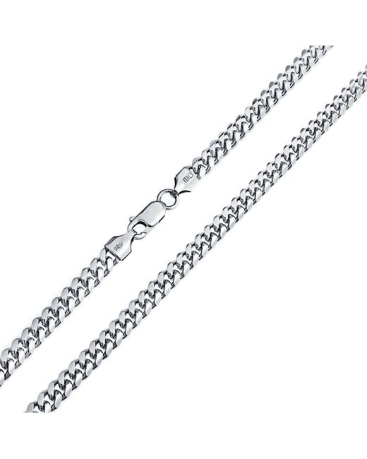 Bling Jewelry Solid 925 Sterling 150 Gauge 5MM Heavy Curb Miami Cuban Chain Necklace For Nickel-Free Inch
