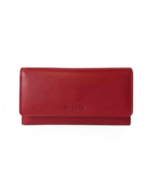 Club Rochelier Ladies Leather Clutch Wallet with Checkbook and Gusset
