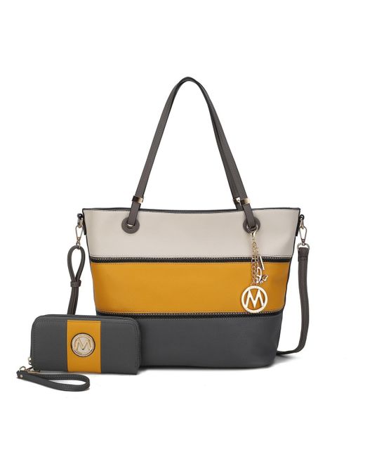 MKF Collection Vallie Block Tote Bag by Mia K