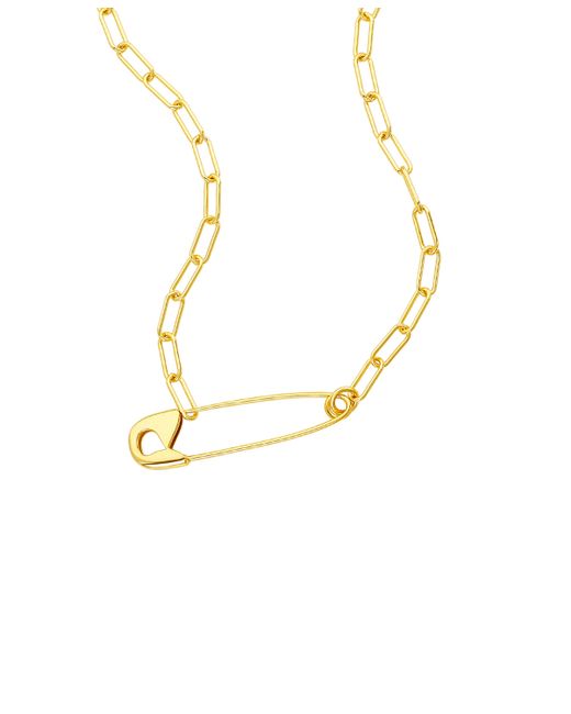 Adornia Safety Pin Paper Clip Necklace