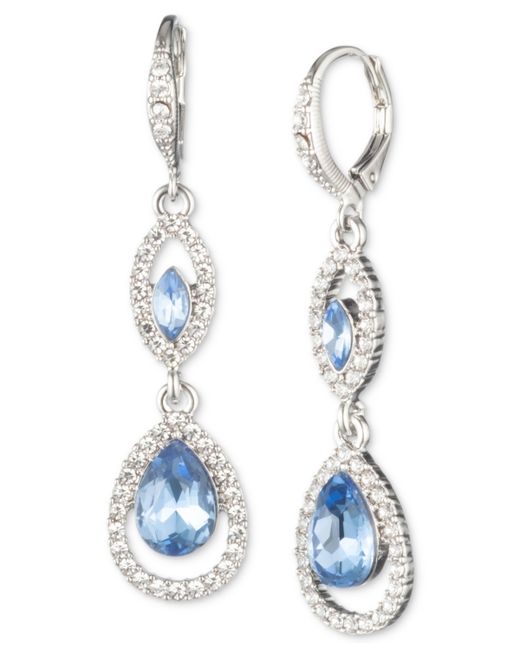 Givenchy Pave Crystal Orb Double Drop Earrings