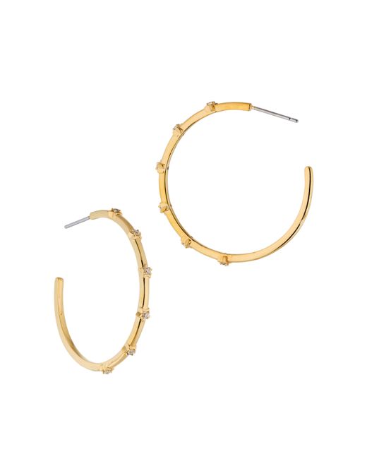 Ava Nadri Star Medium Hoop Earring 18K Gold Plated Brass