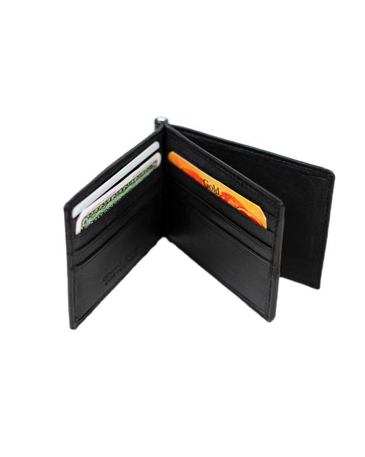 Champs Bill Fold Money Clip with Center Card Holder